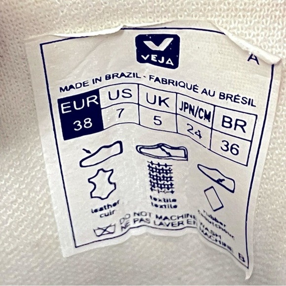 Veja White Sneakers with Purple and Teal Details - Picture 9 of 10